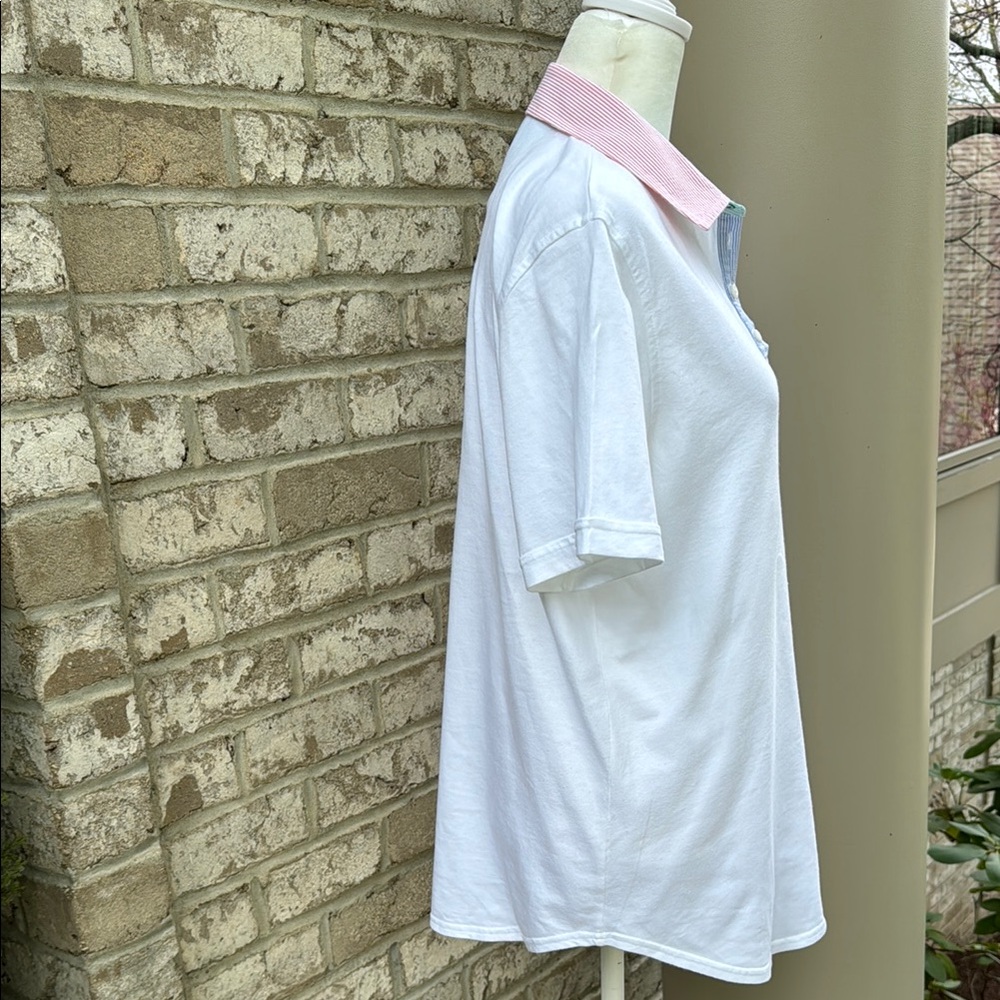 Like New Tommy Hilfiger Cotton Polo with Preppy Seersucker Fabric - Picture 5 of 12
